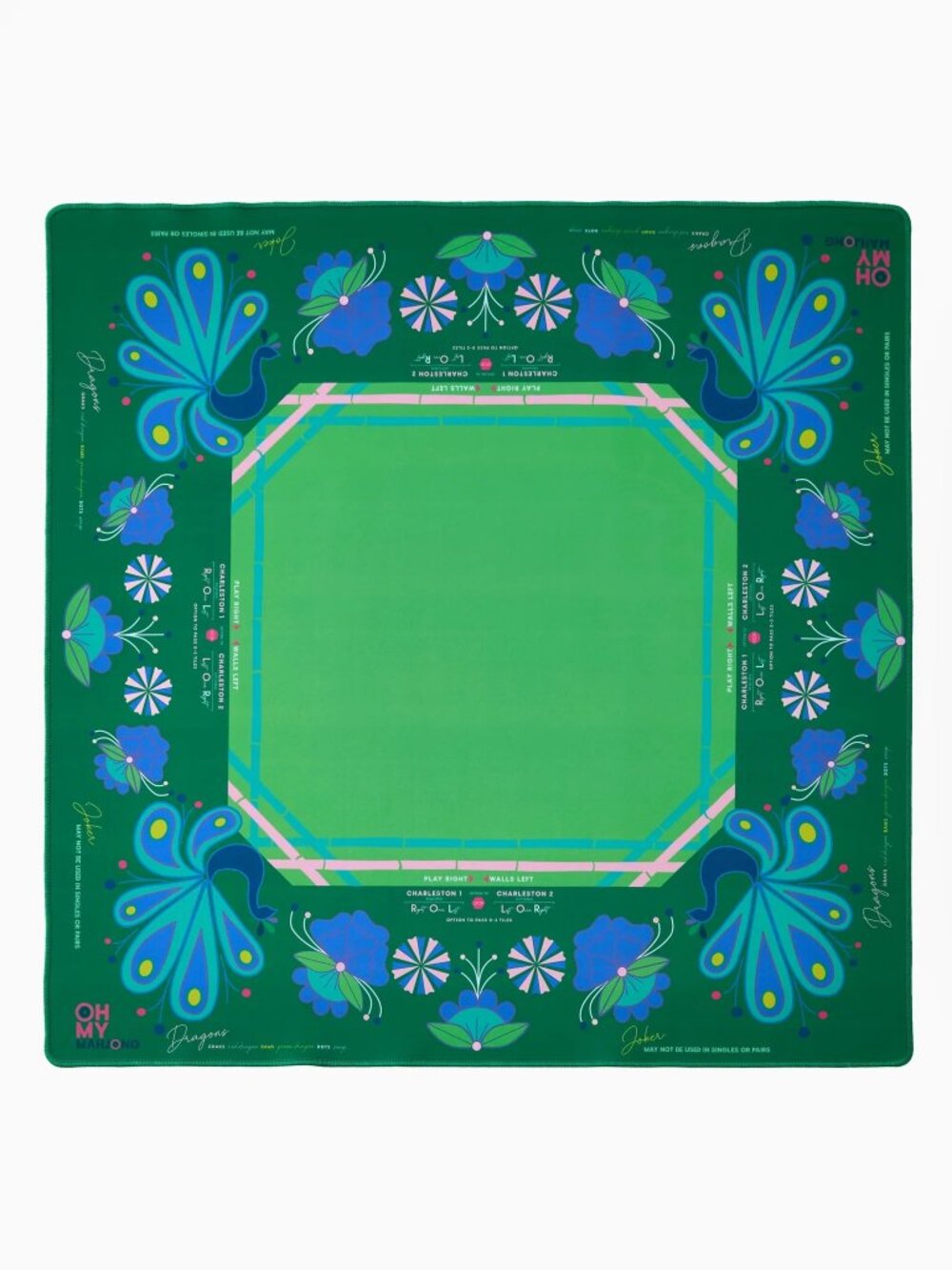 Oh My Mahjong Mat BIRDIE GREEN